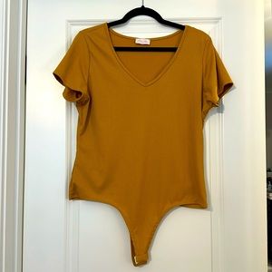 Pink Lily Yellow (Dark/Mustard/Autumn) Body Suit XL